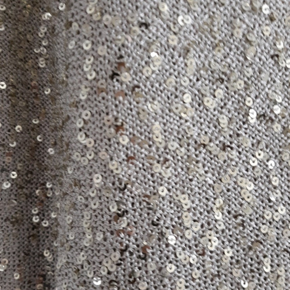 DKNYC Pearl Gray and Silver Sequined Cardigan - Picture 2 of 3
